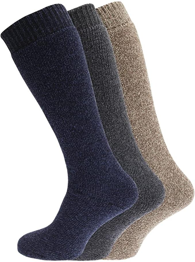 Mens Light Assorted Wellington Boot Socks 3 Pack-navy-grey-hosierydirect.jpg