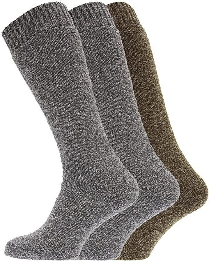 Mens  Wool Blend Grey-brown-Wellington Boot Socks 3 Pack-hosierydirect.jpg