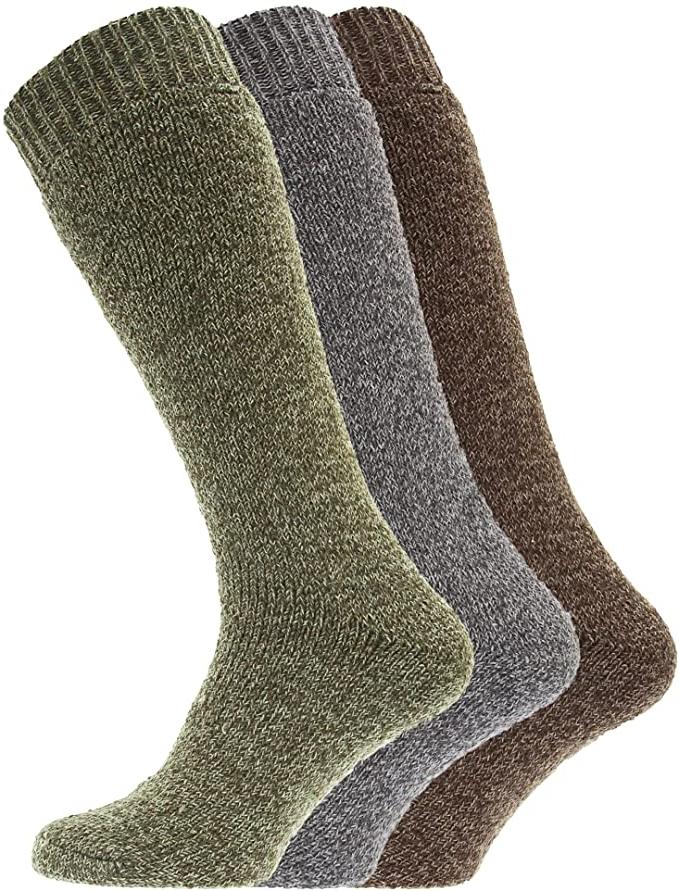 Mens Wool Blend Wellington Boot Socks  Green and Brown Assorted 3 Pack-hosierydirect.jpg