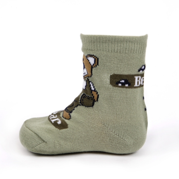 BOYS 2 PACK ANKLE SOCKS  – BEAR DESIGN