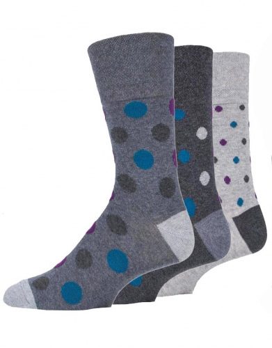 Mens-Non Elastic Soft Top Cotton-Socks-Grey-Socks-3pp1-Hosierydirect.jpg