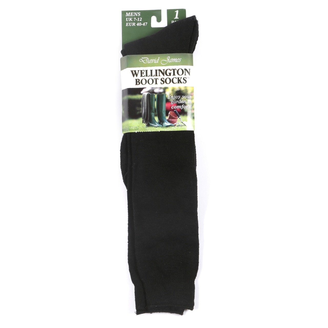 Mens-Wellington-Boot-Socks-Black-Hosierydirect