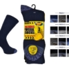 Mens Breathable Cushioned Ribbed Work 3 Pack Socks