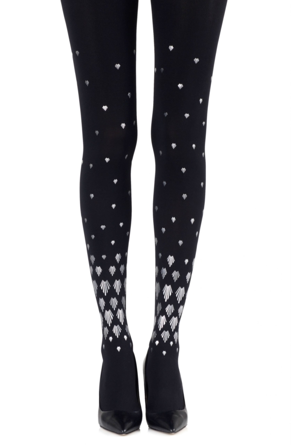 Womens-Black-Opaque-Print-Tights-f366-bs-Hosierydirect