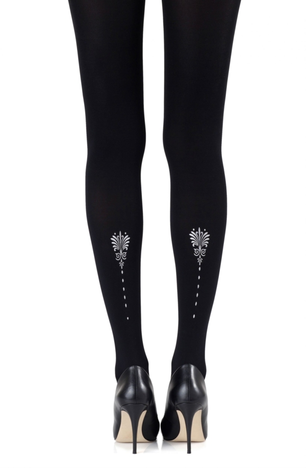 Womens-Black-Opaque-Print-Tights-f371-bs_3-Hosierydirect