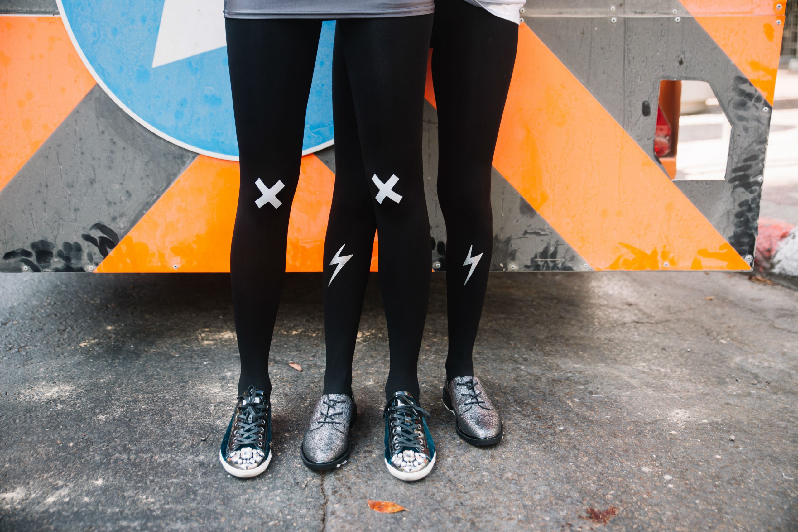 Womens-Black-Opaque-Print-Tights-f379-bgr-Hosierydirect