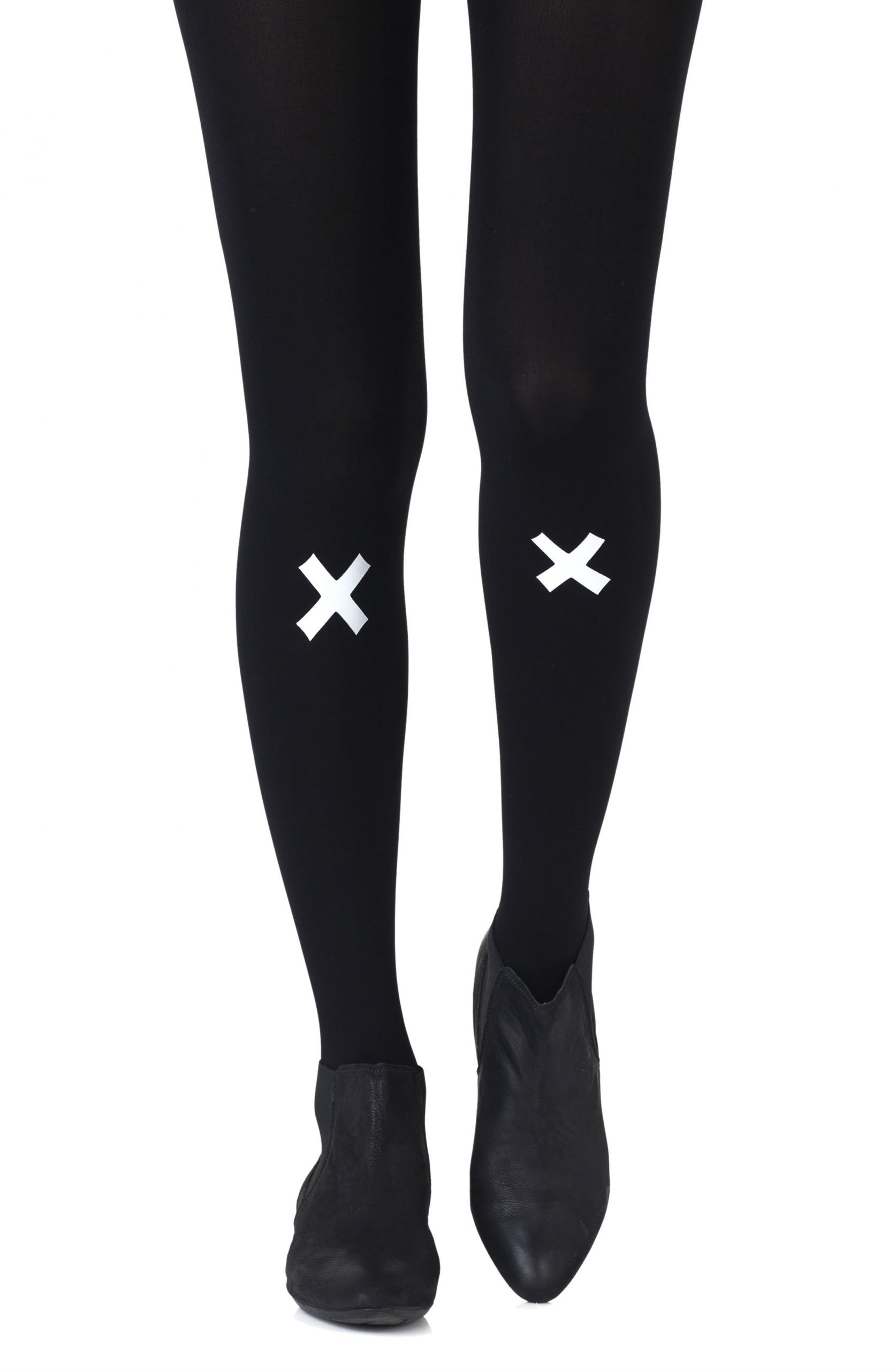 Womens-Black-Opaque-Print-Tights-f379-bgr1-Hosierydirect