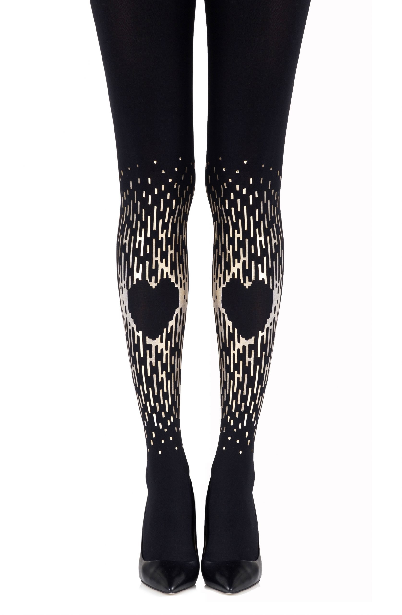 Womens-Black-Opaque-Print-Tights-f380-bg-Hosierydirect