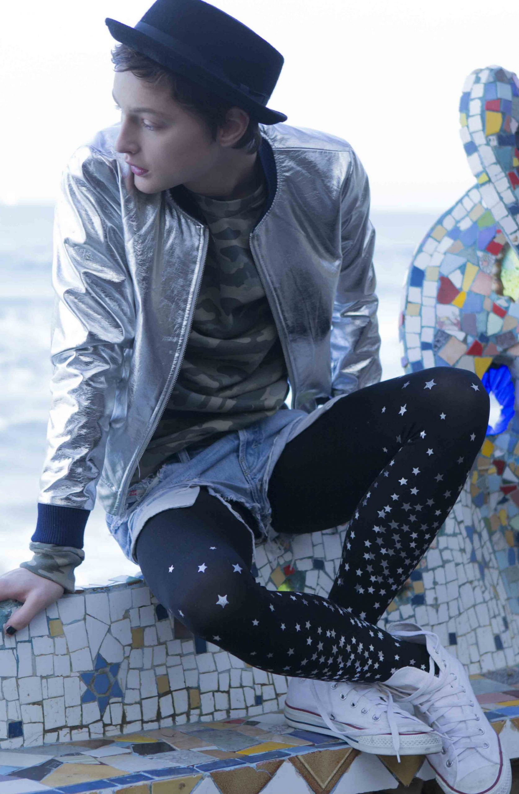 Womens-Black-Opaque-Print-Tights-f400-bgs_02-Hosierydirect