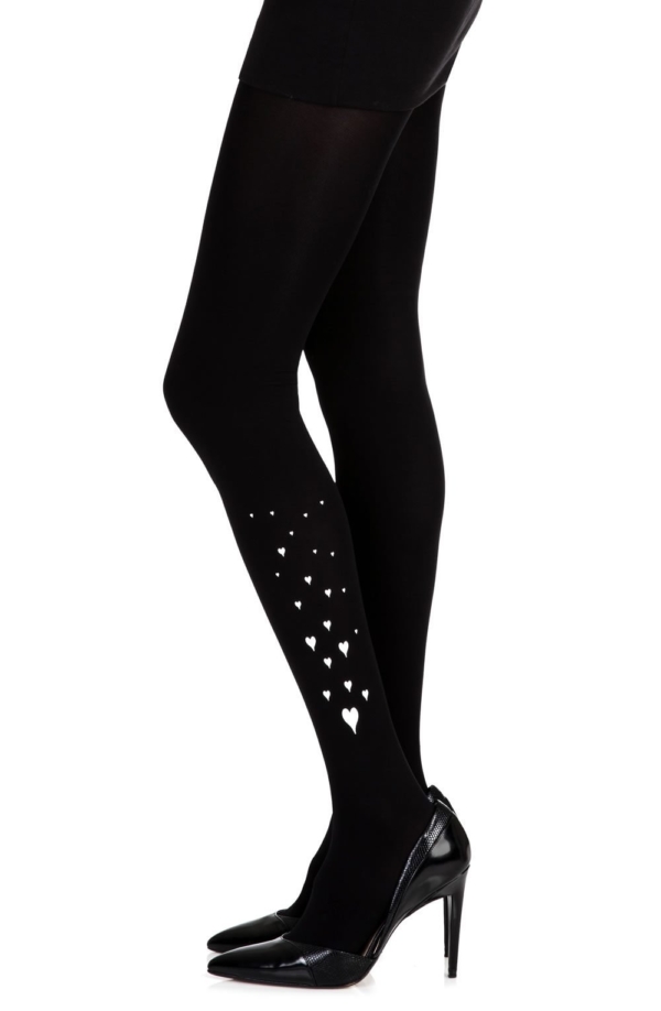 Womens-Black-Opaque-Printed-Tights-F308-BGR_1-Hosierydirect