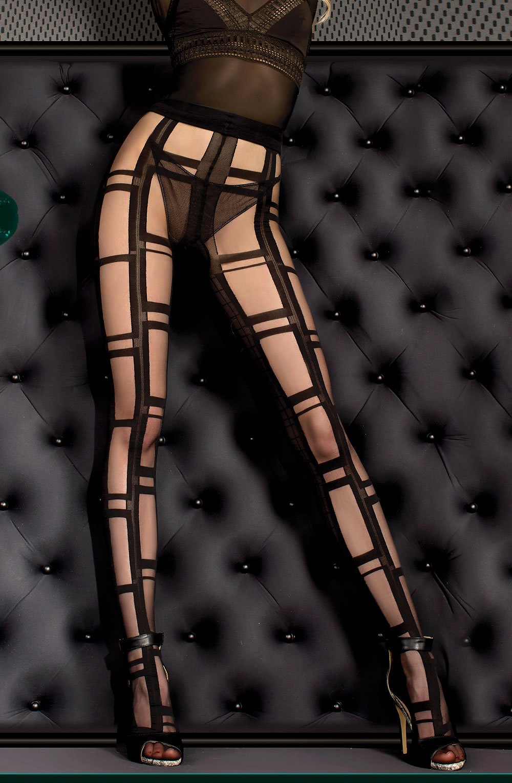 Womens Black Sheer Tights 396_closeup_1-Hosierydirect