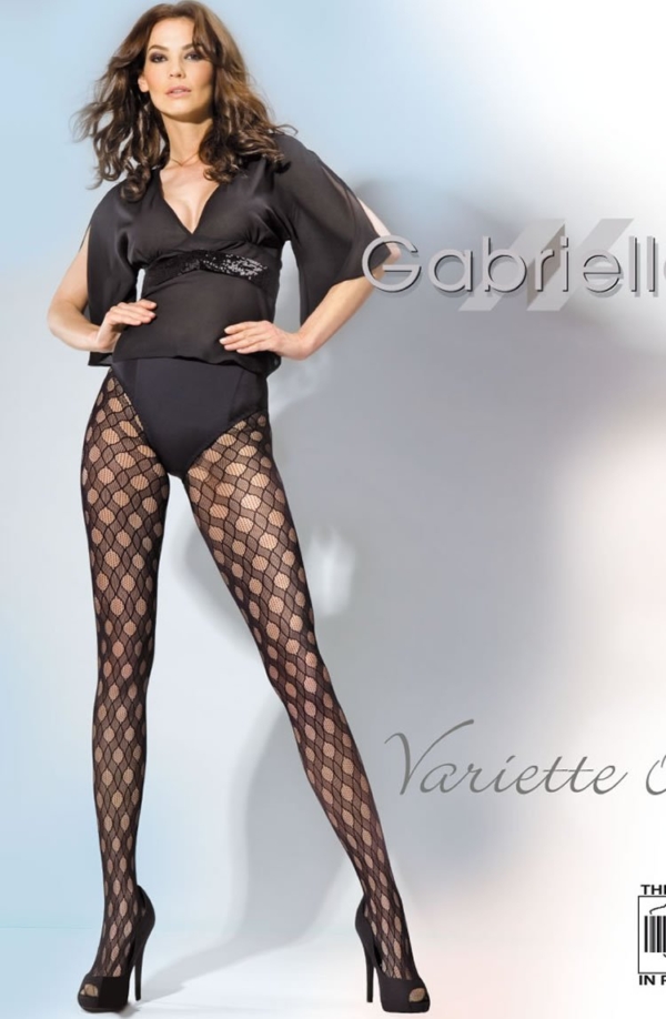 Womens-Black-Tights-with-Honeycomb-All-Over-Print-collant_varietta_09_243_01-Hosierydirect