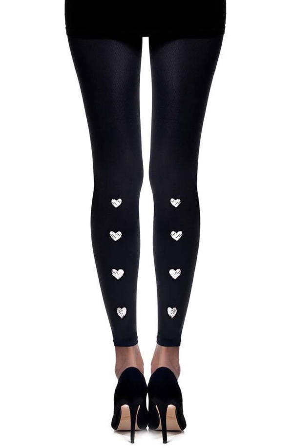 Womens-Love-Me-Tender-Black-Print-Footless-Tights-ZOC276-BGR_1-Hosierydirect