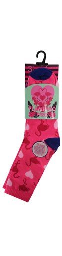 Flamingo-Pink-Childrens-3-Pack-Novelty-Ankle-Socks 2_2 hosierydirect.jpg