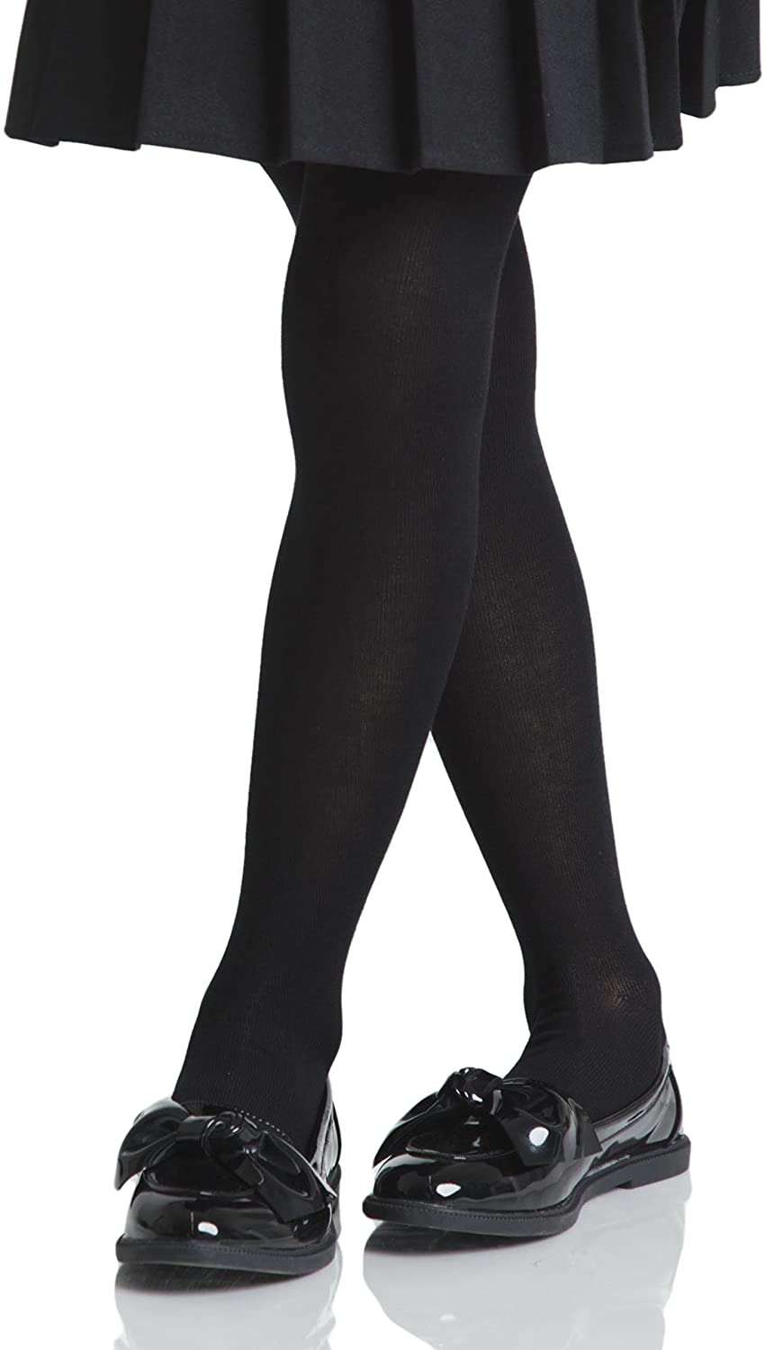 40 Denier Girls 2 Pack Black Tights