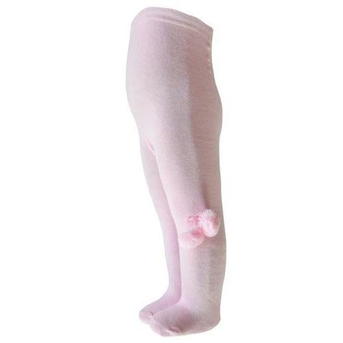 Baby  t53-p_Girls Plain Pink Tights With Pom Pom hosierydirect.jpg
