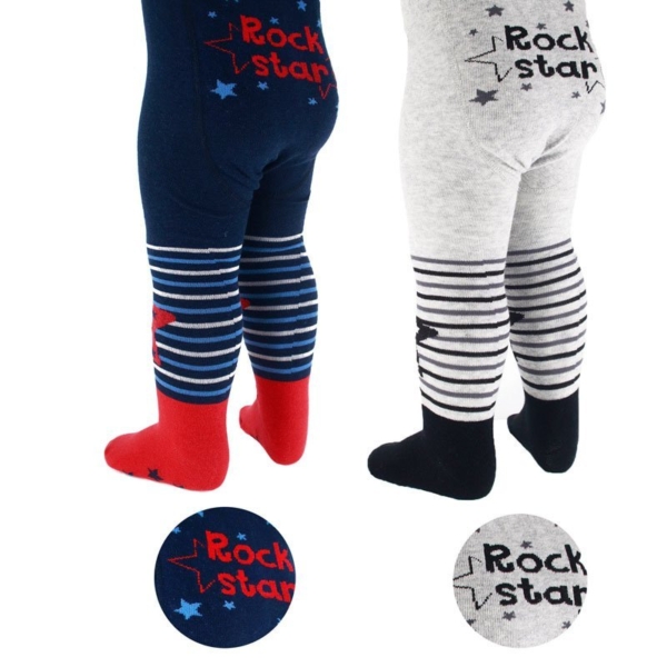 Girls Assorted Stripe Design Tights (0-24 Months) Grey, 2-3 T152 Hosierydirect.jpg