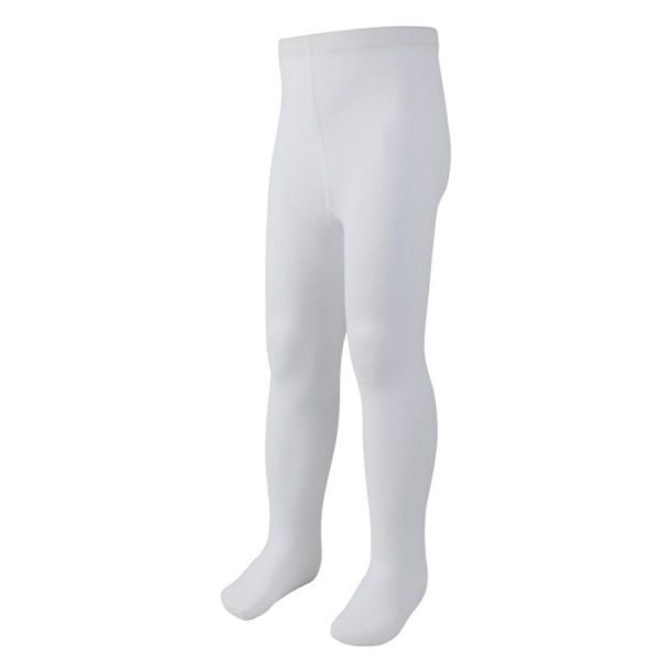 Girls White Cotton Winter Tights 46b262_whitefront- Hosierydirect.jpg
