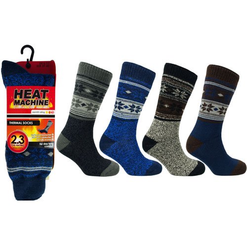 Mens Heat Machine Thermal Socks _1 Snowflakes 2.3 Tog 15701 Hosierydirect.jpg