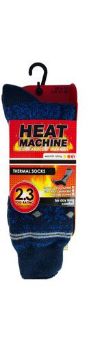 Mens Heat Machine Thermal Socks _1 Snowflakes 2.3 Tog 15701